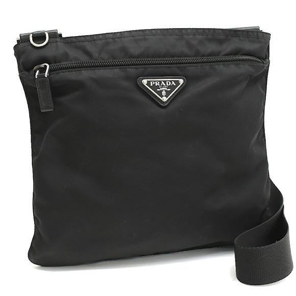 Prada Black Logo Crossbody Nylon Triangle - Picture 1 of 8